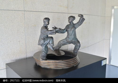 打太极雕塑工艺品高清图片下载 红动中国