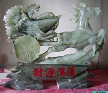 玉马送财 雕刻工艺品 4